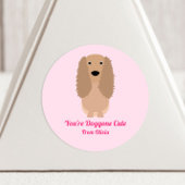 Cocker Spaniel Dog Valentijnsdag Party Ronde Sticker