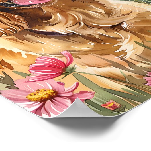 Cocker Spaniel Dog Wall Art Imprimer Poster Cadeau (Coin)