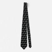 Cocker Spaniel Dog Yellow & Black Grid Black Strop Stropdas (Voorkant)