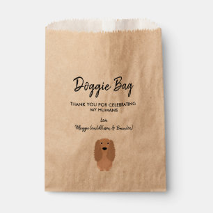Cocker Spaniel Doggie Bag for Wedding, Favor Bags Bedankzakje