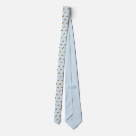 Cocker Spaniel Dogs Pattern Monogramed Stropdas (Achterkant)