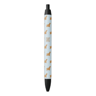 Cocker Spaniel Dogs Pattern Monogramed Zwarte Inkt Pen