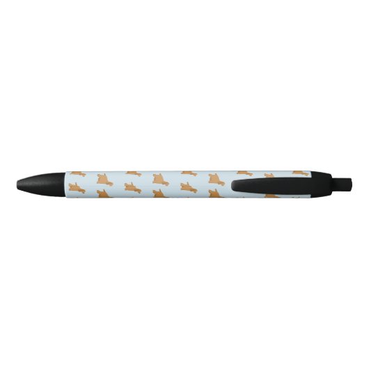 Cocker Spaniel Dogs Pattern Monogramed Zwarte Inkt Pen (Achterkant)