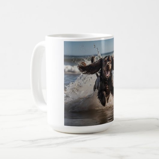 Cocker Spaniel Élégant café Mug (Devant gauche)