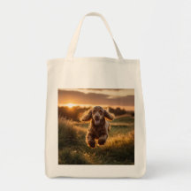 Cocker Spaniel Elegant Grocery Canvas tas