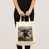 Cocker Spaniel Elegant Grocery Canvas tas (Voorkant (product))