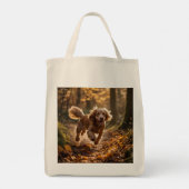 Cocker Spaniel Elegant Grocery Canvas tas (Achterkant)