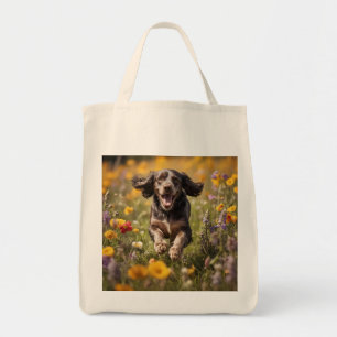 Cocker Spaniel Elegant Grocery Canvas tas