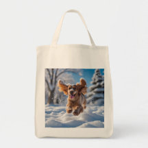 Cocker Spaniel Elegant Grocery Tote Bag