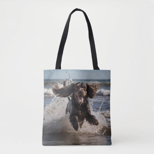 Cocker Spaniel Elegante Canvas tas (Voorkant)