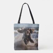 Cocker Spaniel Elegante Canvas tas (Achterkant)