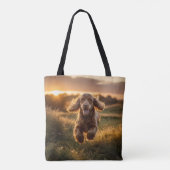 Cocker Spaniel Elegante Canvas tas (Achterkant)