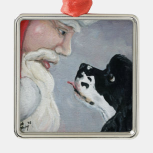 Cocker Spaniel en Santa Dog Art Ornament