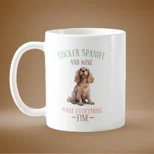 Cocker Spaniel en Wijn Koffiemok