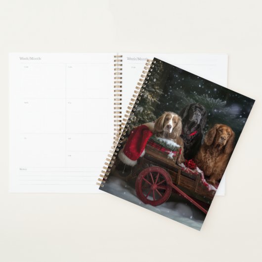 Cocker Spaniel Enneigé Luge Décor Noël (Devant avec enveloppe)