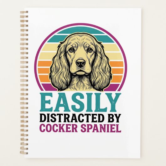 Cocker Spaniel Facilement Distrait Vintage Chemise (Devant)