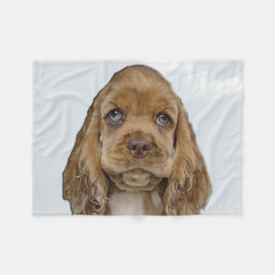 Cocker spaniel fleece deken