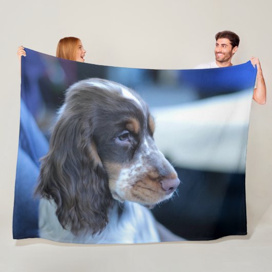 COCKER SPANIEL FLEECE DEKEN (In situ)