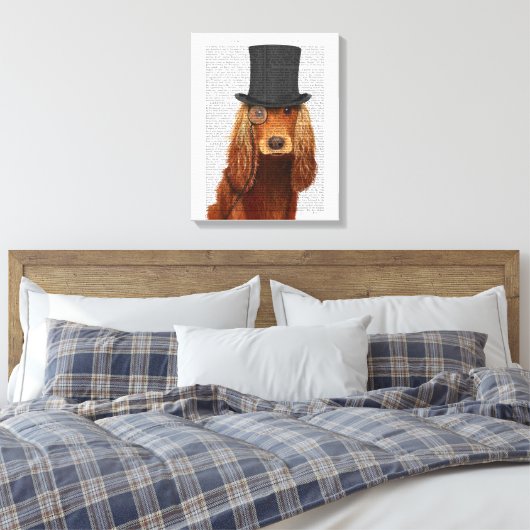 Cocker Spaniel, Formele hond en Pet Canvas Afdruk (Insitu (Slaapkamer))