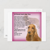 Cocker Spaniel - Friend Poem Briefkaart (Voorkant / Achterkant)