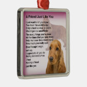 Cocker Spaniel - Friend Poem Metalen Ornament (Rechts)