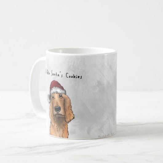 Cocker Spaniel Funny Mug - Cadeaux de Noël (Devant gauche)