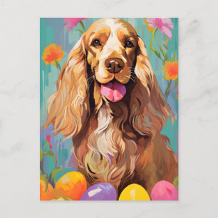 Cocker Spaniel Gelukkig Pasen Briefkaart