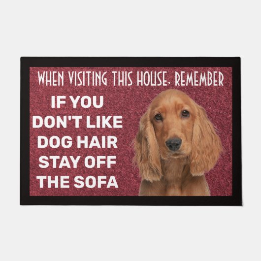 Cocker Spaniel gepersonaliseerd hormoon Deurmat (Voorkant)