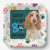 Cocker Spaniel - Gepersonaliseerde 8e verjaardag Papieren Bordje (Voorkant)