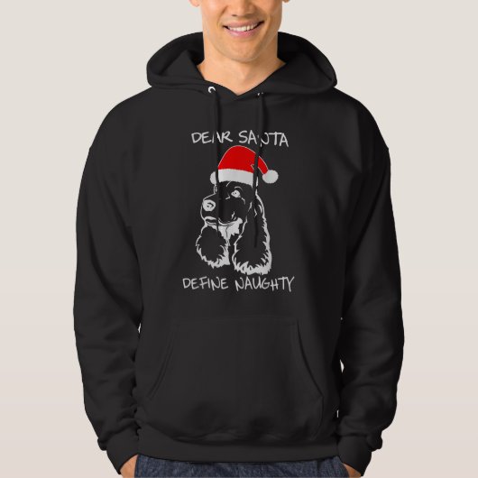 Cocker Spaniel grappige kerstcadeaus voor hondenli Hoodie (Voorkant)