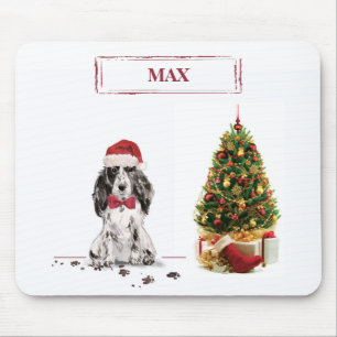 Cocker Spaniel Grappige Kersthond met Kerstboom Muismat