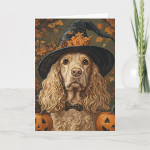 Cocker Spaniel Halloween Feestdagen Kaart