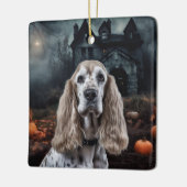 Cocker Spaniel Halloween Scary Keramisch Ornament (Links)
