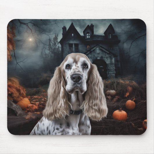 Cocker Spaniel Halloween Scary Muismat (Voorkant)