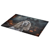 Cocker Spaniel Halloween Scary Snijplank (Hoek)