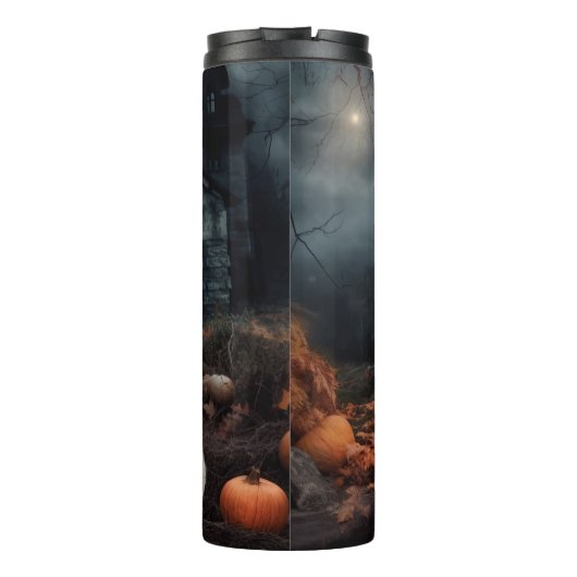 Cocker Spaniel Halloween Scary Thermosbeker (Achterkant)