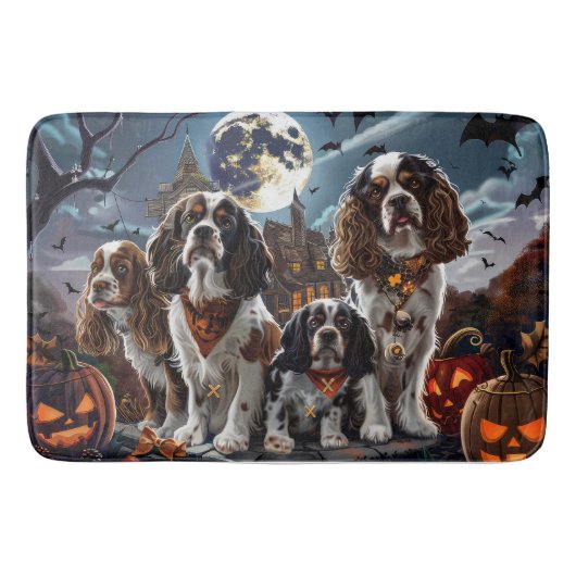 Cocker Spaniel Halloween Spooky Badmat (Voorkant)