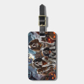 Cocker Spaniel Halloween Spooky Bagagelabel (Voorkant verticaal)