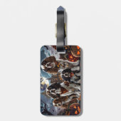 Cocker Spaniel Halloween Spooky Bagagelabel (Achterkant verticaal)