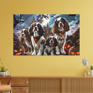 Cocker Spaniel Halloween Spooky Canvas Afdruk