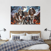 Cocker Spaniel Halloween Spooky Canvas Afdruk (Insitu (Slaapkamer))