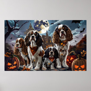 Cocker Spaniel Halloween Spooky Poster