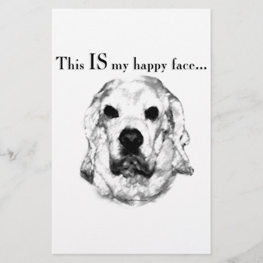 Cocker Spaniel Happy Face Briefpapier (Voorkant)