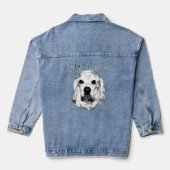 Cocker Spaniel Happy Face Denim Jacket (Verso)