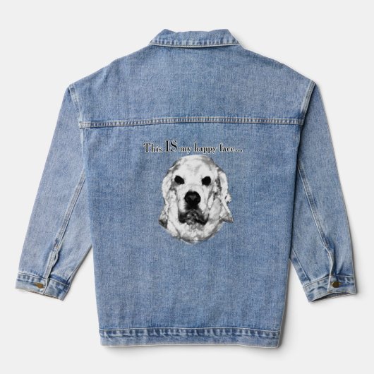 Cocker Spaniel Happy Face Denim Jacket (Achterkant)