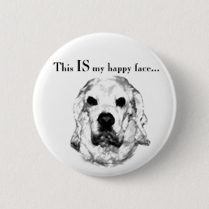 Cocker Spaniel Happy Face Ronde Button 5,7 Cm