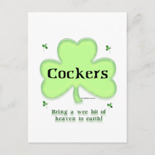 Cocker Spaniel Heaven; St. Patrick's Day Cocker Briefkaart