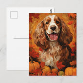 Cocker Spaniel Herfst Thanksgiving  Briefkaart (Voorkant / Achterkant)
