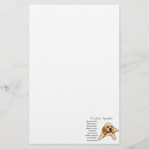 Cocker Spaniel Heritage of Love Briefpapier