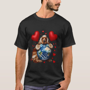Cocker Spaniel Hond Aardedag Knuffel Liefde Eigena T-shirt